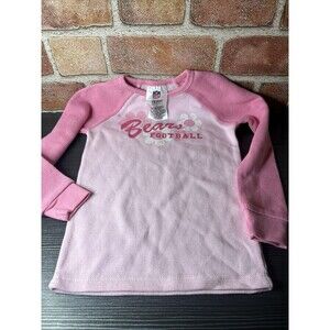 NFL Team Apparel Girls 2T Bears Football Pink Long Sleeve Shirt/PJ Shirt